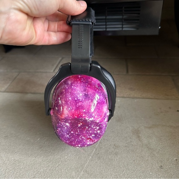 Purple Galaxy Noise Reduction Headphones - Picture 2 of 5